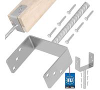 KOTARBAU® U Post Base - for Concrete - Galvanised Steel - 151 mm (5.94 Inches) - Silver - Fence Post Support - Pillar Support