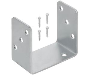 KOTARBAU - U-Shaped Post Base for Screw Attachement - 100 mm - White Colour - Galvanized - The Perfect Solution for Connecting Various Elements.