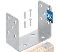 KOTARBAU - U-Shaped Post Base for Screw Attachement - 120 mm - Silver/White Colour - Galvanized - The perfect solution for connecting various elements.