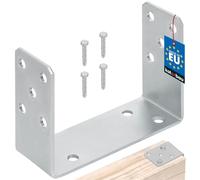 KOTARBAU - U-Shaped Post Base for Screw Attachement - 150 mm - White Colour - Galvanized - The perfect solution for connecting various elements.