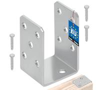 KOTARBAU - U-Shaped Post Base for Screw Attachement - 60 mm - White Colour - Galvanized - The perfect solution for connecting various elements.