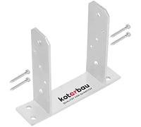 KOTARBAU - U-Shaped Post Support 140 mm - Bracket for Bolt-On Square Timber Posts, Base Plate, Screw-On Hot-dip Galvanized Anchor