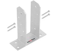 KOTARBAU - U-Shaped Post Support 70 mm - Bracket for Bolt-On Square Timber Posts, Base Plate, Screw-On Hot-dip Galvanized Anchor