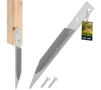 KOTARBAU® Universal Impact Sleeve Ground Anchor for Swing 1 Piece + 2 Screws 44.5 x 4 cm Sheet Metal Hot-Dip Galvanised Ground Anchor for Swing Anchor Playhouse Play Tower Swing Ground Sleeve for