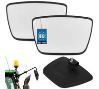 KOTARBAU® Universal Tractor Mirror, ATV Wing, Rear-View 24x18 cm | Set of 2, rear-view mirrors for tractors & quad bikes, mirrors for agricultural vehicles, made from robust plastic, black