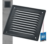 KOTARBAU - Ventilation Grille 165x165 mm - Exhaust Vent - Screw-In - Painted - Chimney Ventilation - Light Anthracite - Insect Protection - Corrosion-Resistant