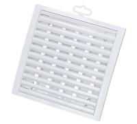 KOTARBAU® Ventilation Grille 200 x 200 mm Lockable Exhaust Grille Plastic with Insect Protection End Grille Rectangular White Lamellar Grille Exhaust Air Supply Grille Fan