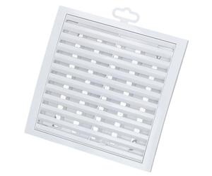 KOTARBAU® Ventilation Grille 200 x 200 mm Lockable Exhaust Grille Plastic with Insect Protection End Grille Rectangular White Lamellar Grille Exhaust Air Supply Grille Fan