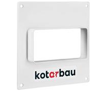 KOTARBAU® Wall Flange 110 x 55 mm Wall Plate Plastic Flange Wall Feedthrough for Flat Ventilation Ducts Ventilation Duct Connector Flange Duct Connector for Flat Duct White