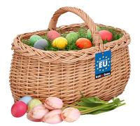 KOTARBAU® Wicker basket for shopping in natural colour. Spacious and comfortable