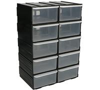 KOTARBAU® Workshop Storage Box with Drawers 55S 2M Module, black, Sortimentskasten - 10 Schubladen
