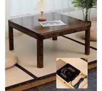 Kotatsu Table Casual Solid Wood Japanese Heated Table Coffee Tables Width 75/105cm X Depth 75cm Square Rectangula Floor Heated Table With Switch Temperature Control