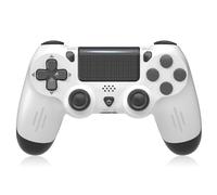 KOTILE Wireless Controller for P4,Gamepad with Touchpad, Motion Sensor, 1000mAh Rechargeable Battery for P4/P4 Slim/P4 Pro and PC(White)