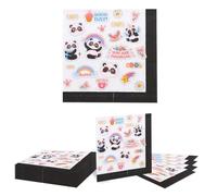 Kotkiddy 20 Pack Panda Napkins for Kids Birthday Decoration, Perfect Party Supplies for Baby Showers, Panda Tableware Paper Napkins