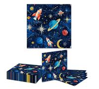 Kotkiddy 20 Pack Space Planet Party Napkins Solar System Galaxy Paper Napkins Space Theme Party Napkins Astronaut Dinner Paper Napkin Rocket