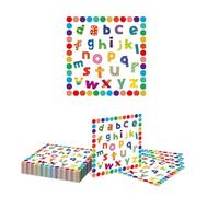 Kotkiddy 20 Piece Educational Party Supplies Alphabet Napkins Colourful Bright ABC Alphabet Disposable Napkins for Back to School
