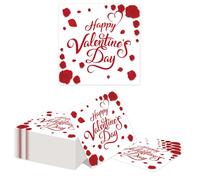 Kotkiddy 40-Pack Valentine's Day Two-Layer Napkins Romantic Red Design Perfect for Galentine and Valentine's Celebrations Disposable Paper Napkins for Anniversary Valenti