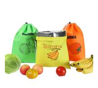 Kotkiddy Banana Salad and Tomato Fresh Reusable Vegetable Bags - Banana Fresh Vegetable Storage Units Fruit and Vegetable Storage Units Reusable Freezer Bags