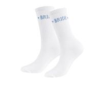 Kotkiddy Bridal Socks, White Blue Bride to Be Something Blue Gift, Soft Cotton Bridal Socks for Women Engagement Wedding Bridesmaid Gifts