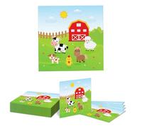 Kotkiddy Farm Birthday Decor 20 Pieces Farm Animal Napkins Barnyard Animal Party Decorations Farm Paper Napkins for Kids Baby Shower 33 * 33CM
