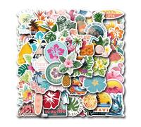 Kotkiddy Tropical Stickers, 110 Pieces, Beach Island Life Stickers, Vinyl Stickers, Gift and Party Stickers for Hydro Flask, Planner, Skateboard, Stickers for Kids