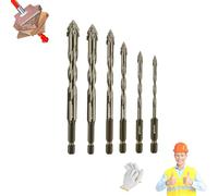 Kotkka Drill Bits,Peachloft Drill Bits,High-Strength Eccentric Twist Drill Bit,4 Blade Serrated Eccentric Drill Bit,Brocas Para Concreto,U Type Slot Design,For Tile,Glass,Concrete,Wood,Brick (#B)