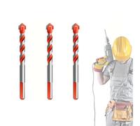 Kotkka Drill Bits Set, Four Blade Serrated Eccentric Twist Bits with U Type Slot, High-Strength Carbide Tip for Wood, Concrete, Brick, Glass, Tile, Metal, 3-16mm Multi-Material Drilling