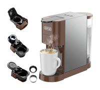 KOTLIE 4 in 1 Coffee Machine for Nespresso Original/Dolce Gusto/L’OR/Ground Capsule and ESE Coffee Pods,19Bar multi-Capsule Coffee Machine AC-513H (BROWN-513H)