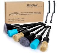 Kotmfaa Car Detailing Brushes Set, 8X Auto Detail Cleaning Brush Tool Kit in Ultra-Soft/Middle/Hard | Crevice Brush for Car Interior & Exterior, Emblems, Air Vents, Leather, Wheels Wash & Care