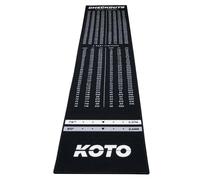 KOTO - Carpet Checkout Black, 285 x 60cm Incl. Score Indicator, Non Slip Carpet Darts Mat, Professional Dart Mat, PRedect Floor & Darts