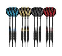 KOTO darts KOTO - Brass Multi Set Incl. 4 Sets Black Brass Softdarts (16 Gram), 4 Sets of Flights (100 Micron) + Black Aluminium Shafts Case