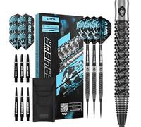 KOTO - Excalibur 90% Darts 21 Gram, Black & Silver, Incl. KOTO Flights, Shafts & Dart Case