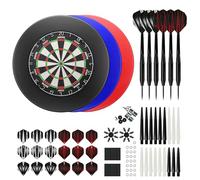 KOTO - King Classic 360 Dartboard & Surround, Black, 23G Darts, Flights