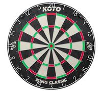 KOTO - King Classic Dart Board, Official Tournament Dimensions, Staple Free Bullseye Sisal Dartboard for Steeldarts, Rotating Number Ring
