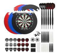 KOTO - King Classic Dartboard, 2 Sets Darts 23G, Includes Surround & Accessory Kit Steel Tip 90 Pieces