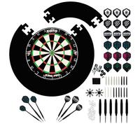 KOTO - King Pro 360 Dartboard & Surround, Brazilian Sisal, 4-Pack 23G Darts