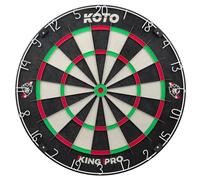 KOTO - King Pro Dartboard (Official Tournament Dimensions) African Sisal & Bristle Dart board, Incl. Slim Wire Technology, Bracket & Staple Free
