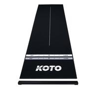 KOTO - Oche Carpet Checkout Dart Mat Black 285 x 80 cm + Oche Incl. Score Indicator, Non Slip Professional Mat, Protect Floor & Darts