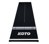 KOTO - Oche Carpet Checkout Darts Mat Black 285 x 80 cm + Oche Incl. Score Indicator, Non Slip Carpet Dart Mat, Professional Dart Mat, PRedect Floor & Darts
