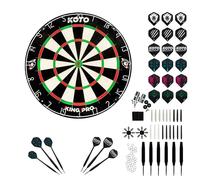 KOTO - PRO Edition Dart board Set, Dart Set with Official Tournament Size Dartboard and 90 pieces accessory pack, Two sets 22g Steeltip Darts, Ideal for starting or advanced players