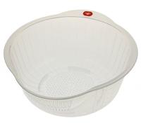Kotobuki Japanese Rice Washer with Dual Drain, Clear
