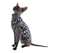 Kotomoda Cat's Cozy Comfort for Hairless Beauties: Winter Turtleneck Panther grey for Sphynx and Naked Cats (Small)