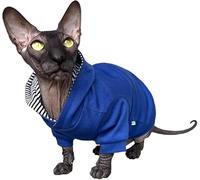Kotomoda Sphynx Cat's Hoodie Royal Blue Naked Cat Hairless Cat Clothes (L)