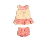 Koton Baby Girls' Dress Sleeveless Ruffle with Matching Bottoms 2 Pack Cotton, Pink Design(2D9), 2-3 Years