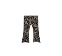 Koton Baby Girls' Flare Leggings Flower Printed Pocket Detail Ribbed, Black Design(9D9), 2-3 Years