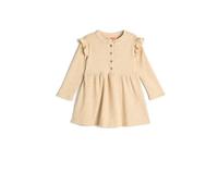 Koton Baby Girls' Knit Dress Frill and Button Detailed, Beige(050), 12-18 Months