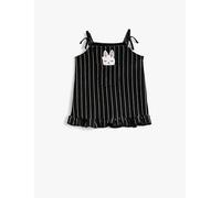 Koton Baby Girls' Strappy Rabbit Printed Dress Ruffle at Hem, Black Stripe(9S9), 2-3 Years