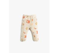 Koton Babyboy's Soft Touch Jogger Sweatpants Pocket Detail Drawstring, Ecru Design(0D1), 12-18 Months