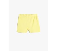 Koton Baybgirl's Basic Shorts Elastic Waistband Ribbed Cotton, Yellow(152), 12-18 Months