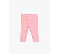 Koton Baybgirls Leggings Elastic Waistband Polka-Dot Cotton Leggings, Pink Design(2D7),